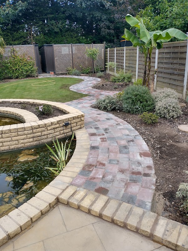 A revamped garden path and new paved area